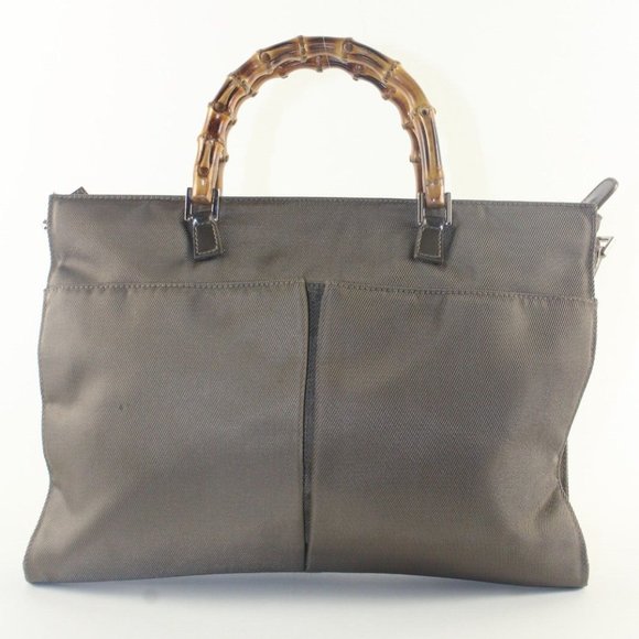 Gucci Green Leather 2way Bamboo 7GK1129K - Picture 1 of 10